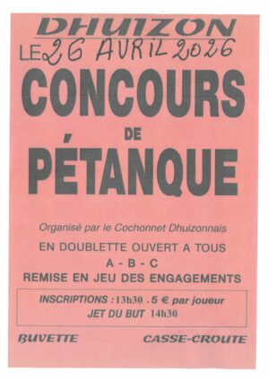 CONCOURS DE PETANQUE